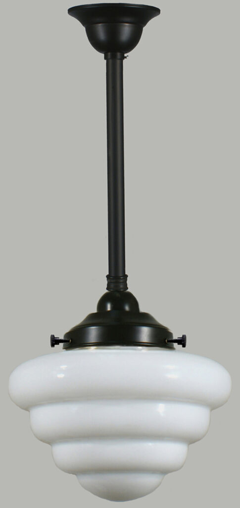 Beehive 10" on Patina (matt black) 1/2" Drop Rod