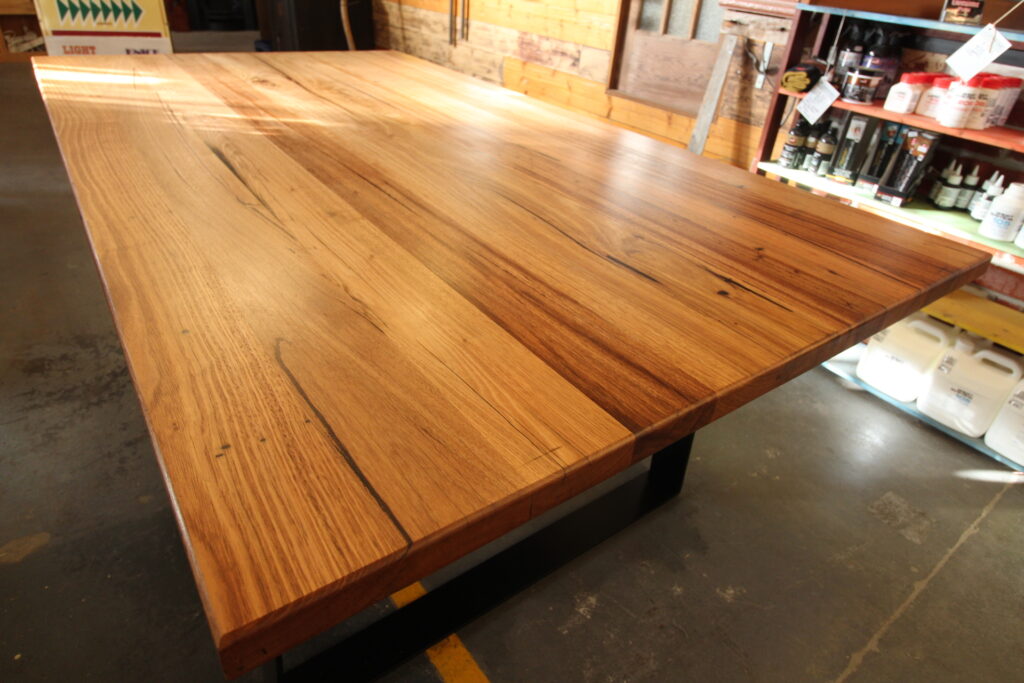 Recycled Dark Hardwood Rectangular Table