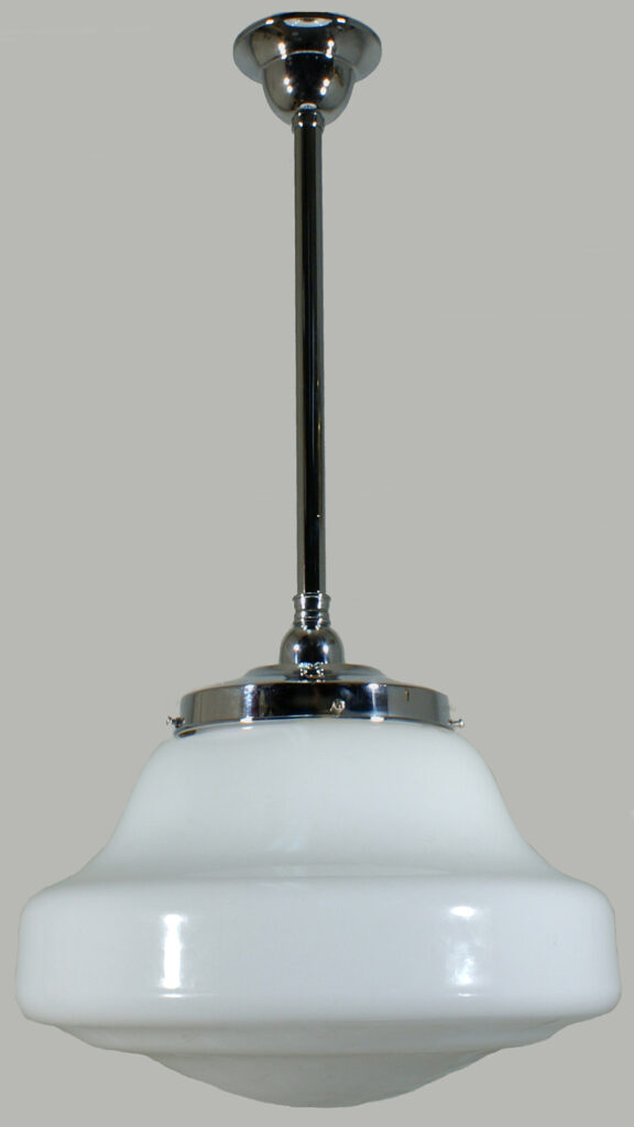 Lincoln School House 14" on Chrome 3/4" Drop Rod