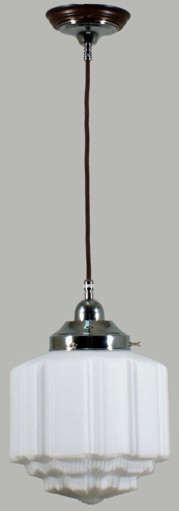 StKilda 8"Chrome & Brown Cloth Cord Set