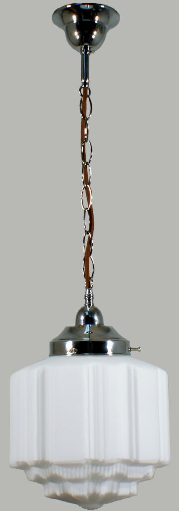 StKilda 8" Chrome & Brown  Cloth Single Chain
