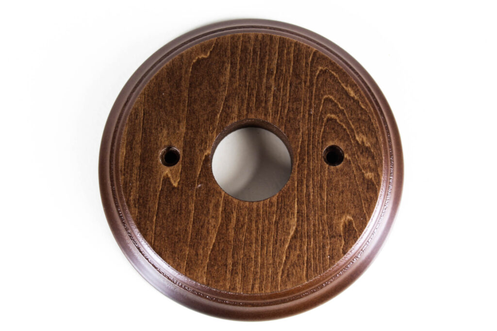 Round MDF Mounting Block Natural Stain