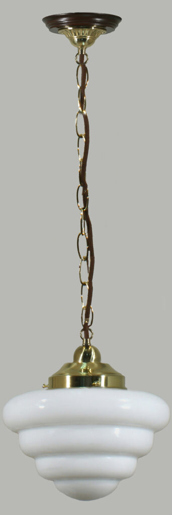 Beehive 10" on Polished Brass Single Chain Suspension