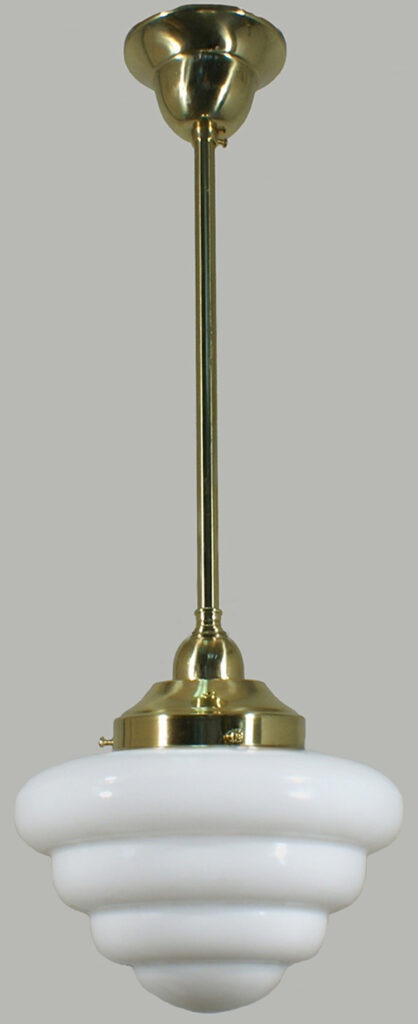 Beehive 10" on Polished Brass 1/2" Drop Rod