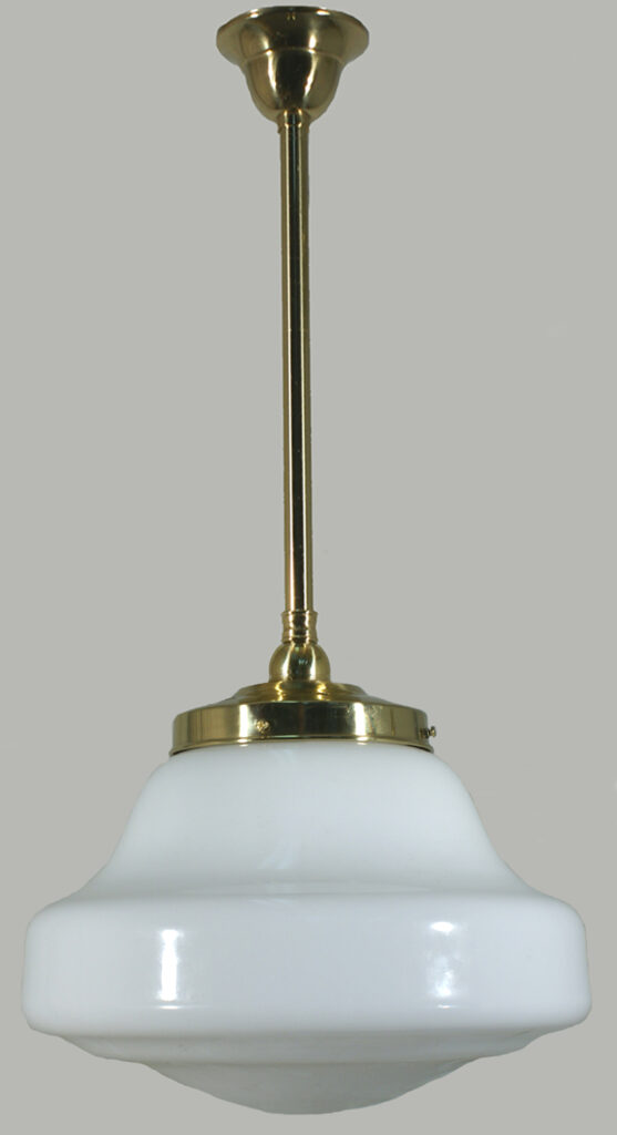 Lincoln School House 14" on Polished Brass 3/4" Drop Rod